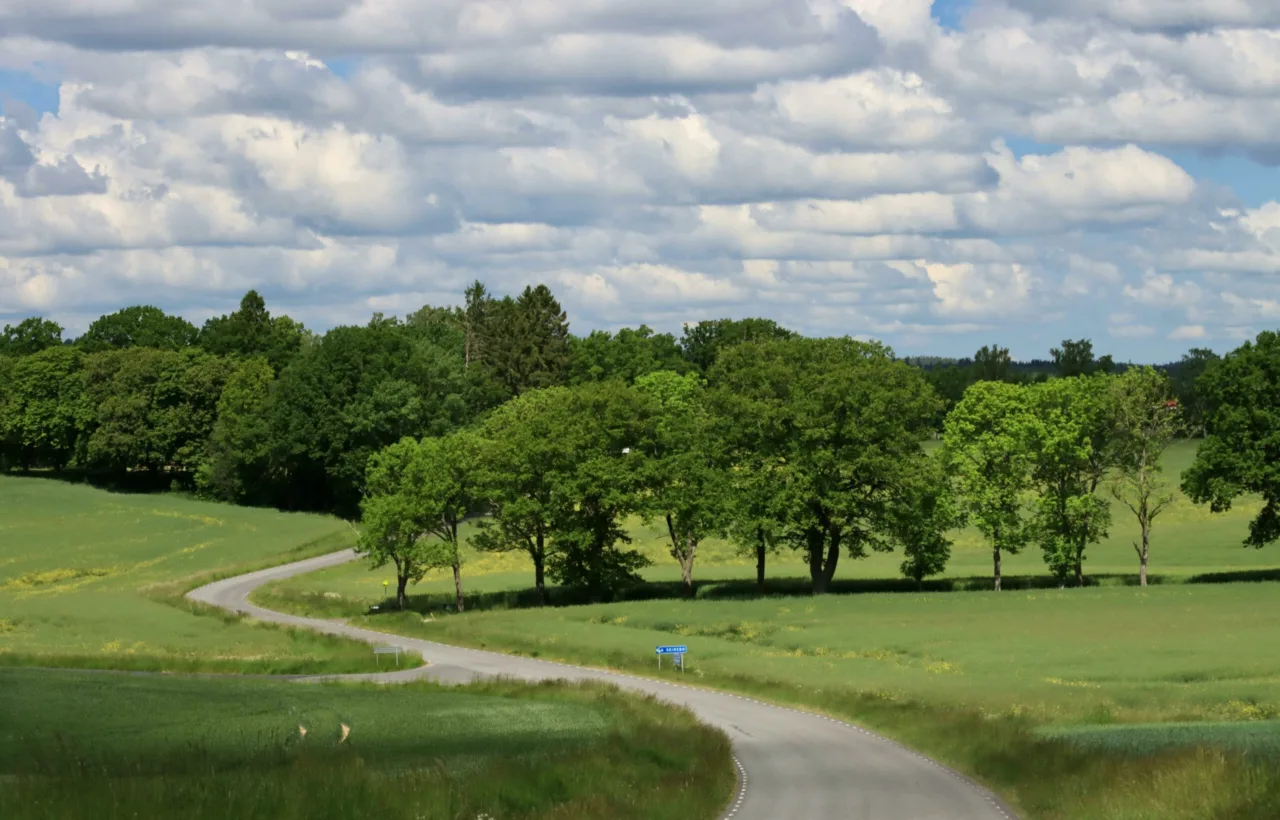 Parc arboré et chemins de promenade autour de la villa